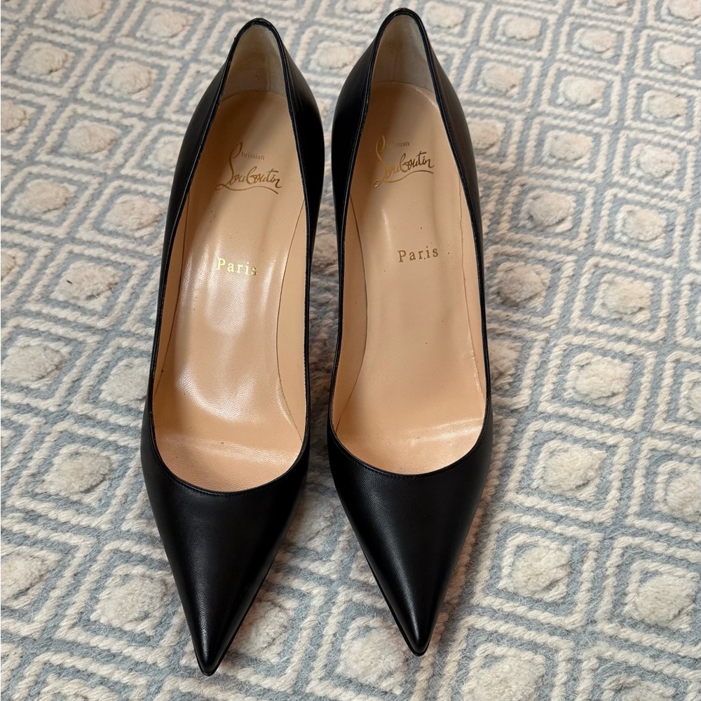 Christian Louboutin Black Pointed Toe Heels